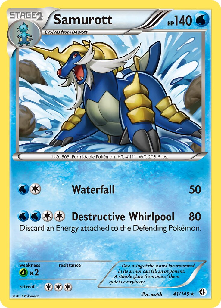 Samurott 041/153 — Boundaries Crossed (English Pokémon TCG card)