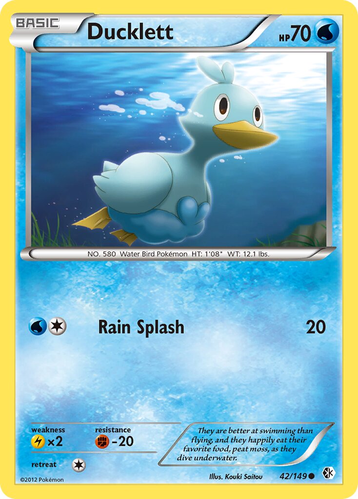 Ducklett 042/153 — Boundaries Crossed (English Pokémon TCG card)