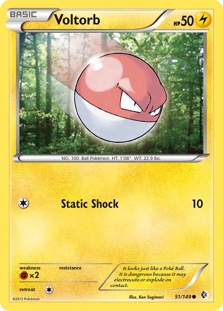 Voltorb 051/153 — Boundaries Crossed (English Pokémon TCG card)