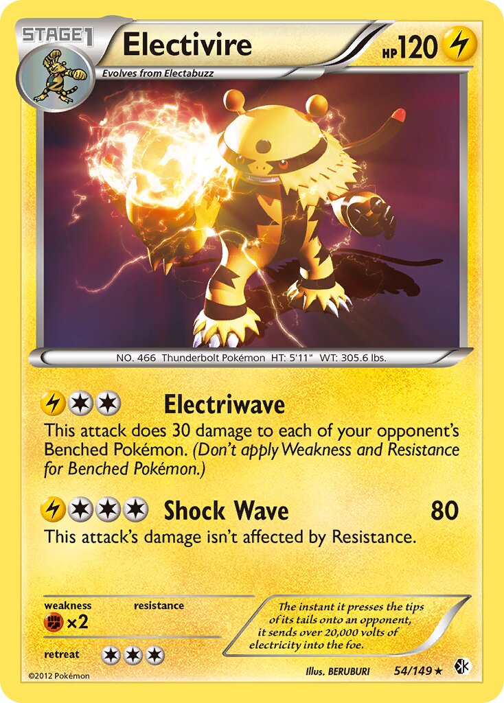 Electivire 054/153 — Boundaries Crossed (English Pokémon TCG card)
