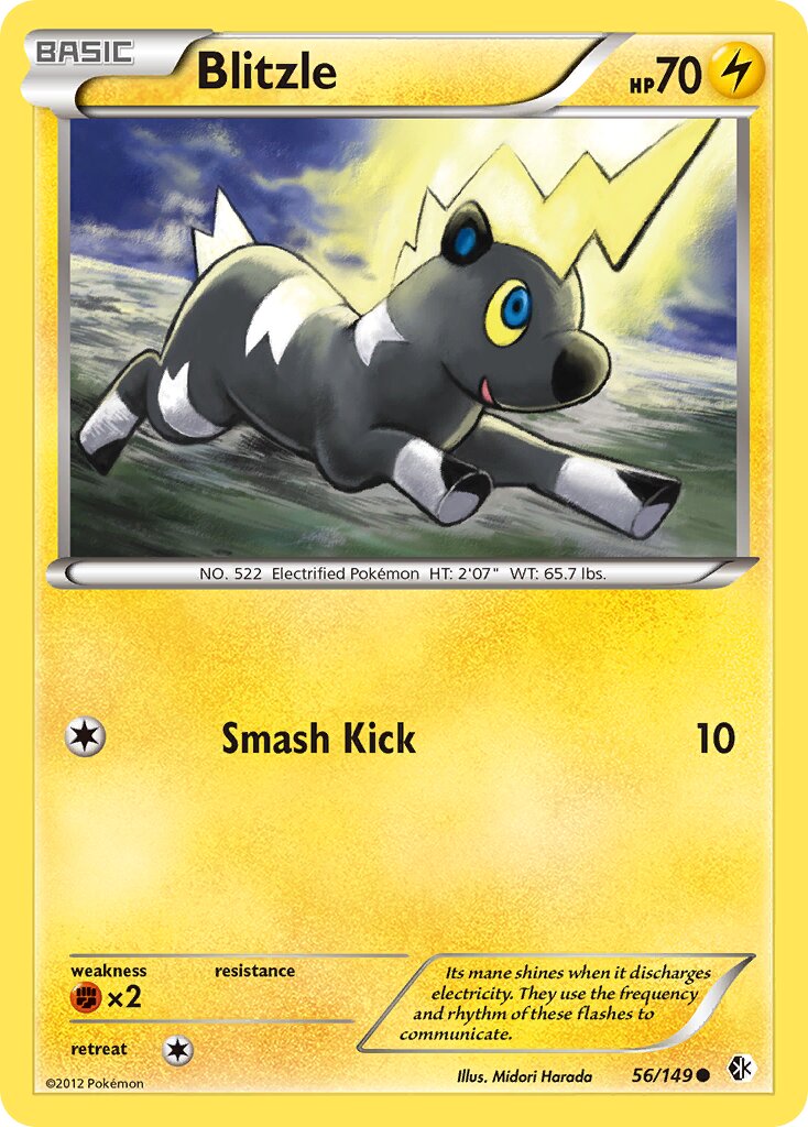 Blitzle 056/153 — Boundaries Crossed (English Pokémon TCG card)