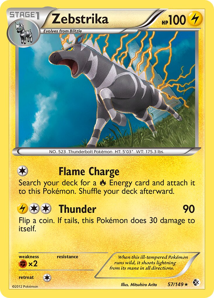 Zebstrika 057/153 — Boundaries Crossed (English Pokémon TCG card)