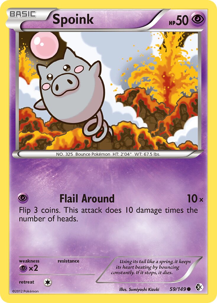 Spoink 059/153 — Boundaries Crossed (English Pokémon TCG card)