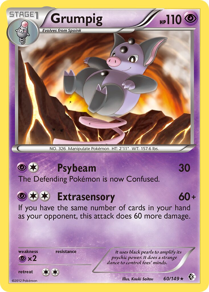 Grumpig 060/153 — Boundaries Crossed (English Pokémon TCG card)