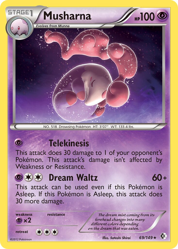 Musharna 069/153 — Boundaries Crossed (English Pokémon TCG card)