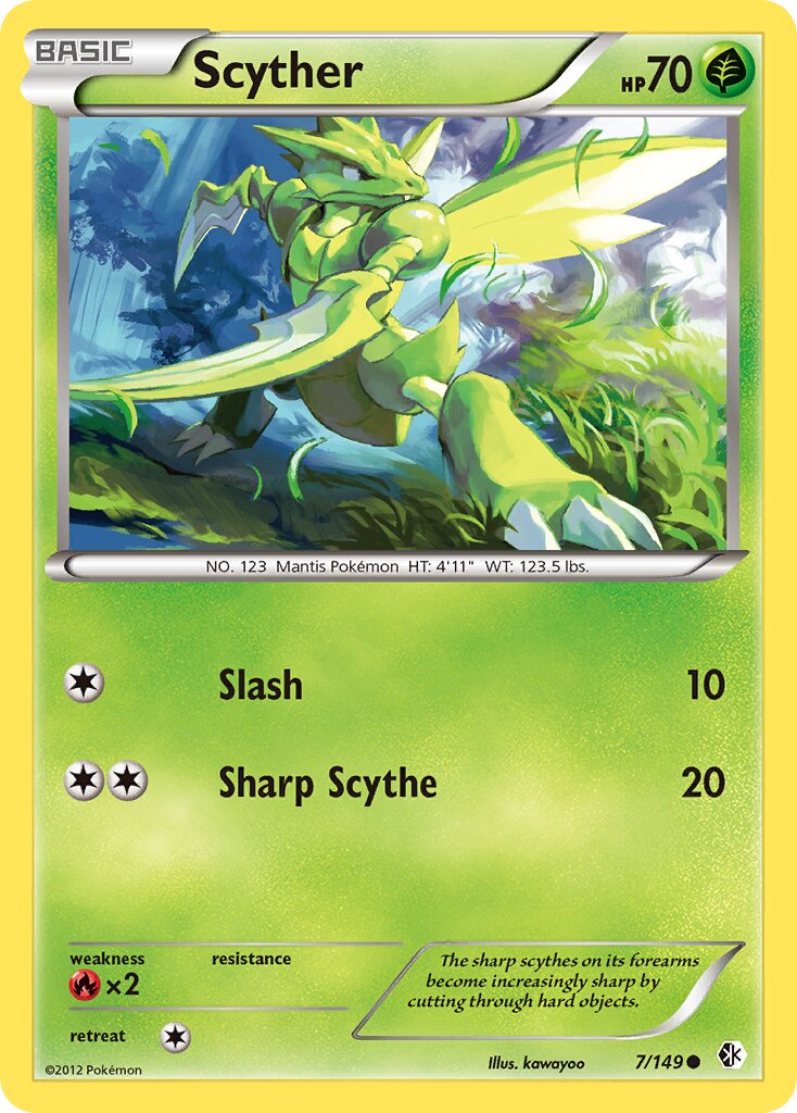 Scyther 007/153 — Boundaries Crossed (English Pokémon TCG card)