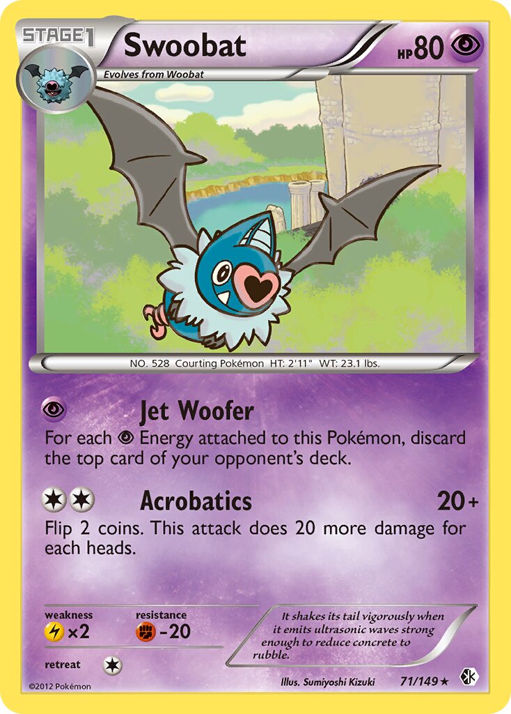 Swoobat 071/153 — Boundaries Crossed (English Pokémon TCG card)