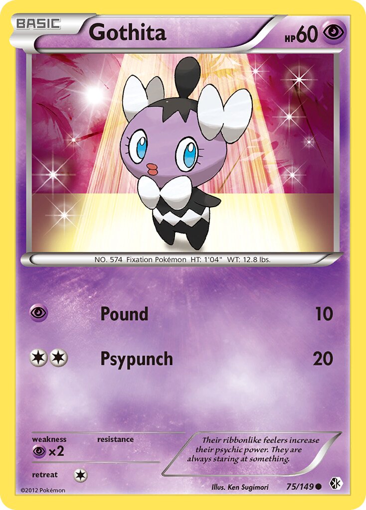 Gothita 075/153 — Boundaries Crossed (English Pokémon TCG card)