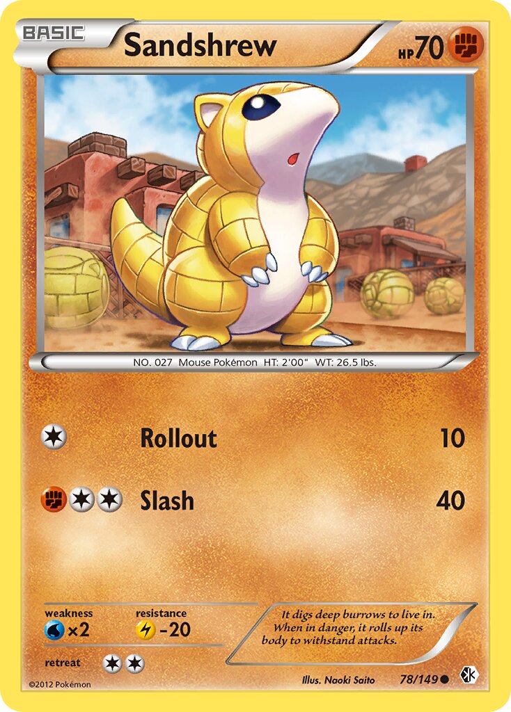 Sandshrew 078/153 — Boundaries Crossed (English Pokémon TCG card)