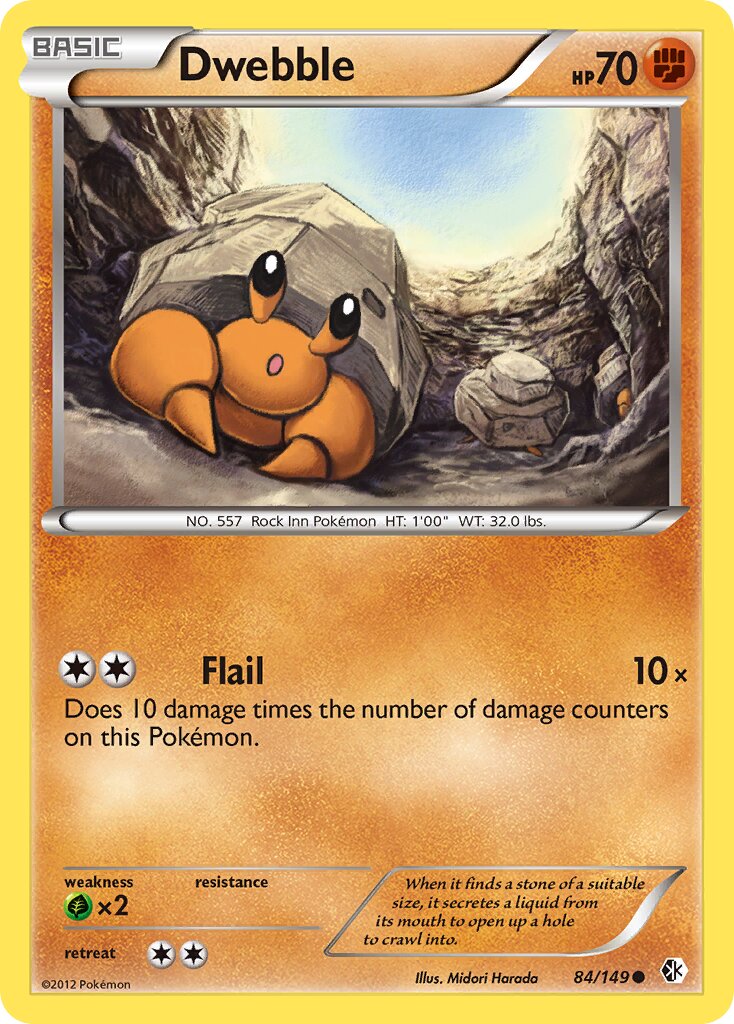 Dwebble 084/153 — Boundaries Crossed (English Pokémon TCG card)