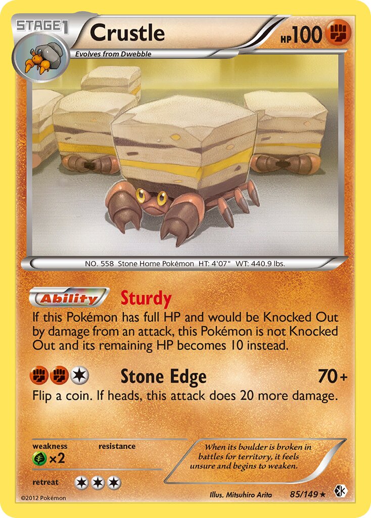 Crustle 085/153 — Boundaries Crossed (English Pokémon TCG card)