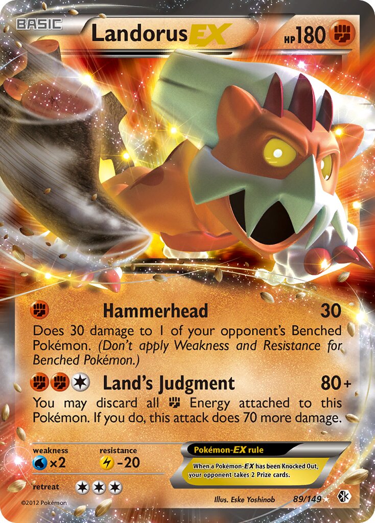 Landorus-EX 089/153 — Boundaries Crossed (English Pokémon TCG card)