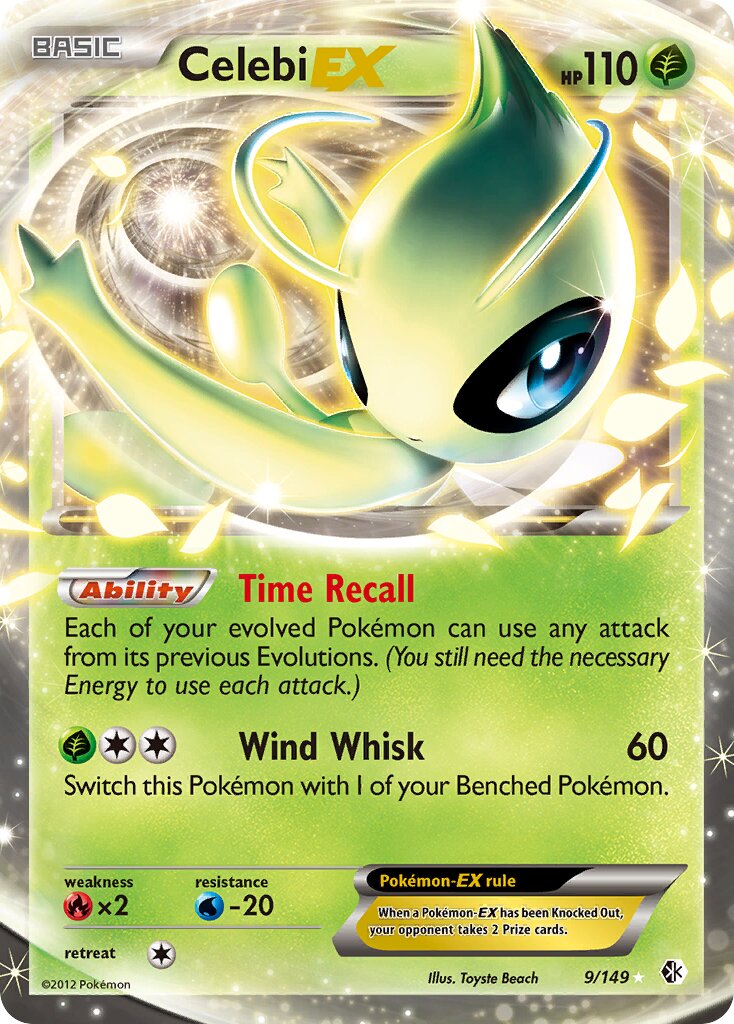 Celebi-EX 009/153 — Boundaries Crossed (English Pokémon TCG card)
