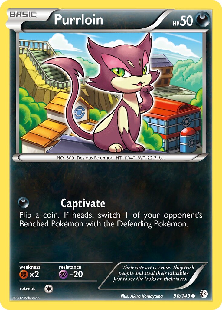 Purrloin 090/153 — Boundaries Crossed (English Pokémon TCG card)