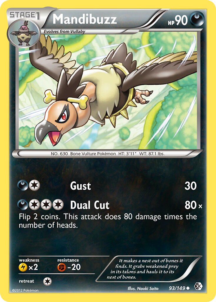 Mandibuzz 093/153 — Boundaries Crossed (English Pokémon TCG card)