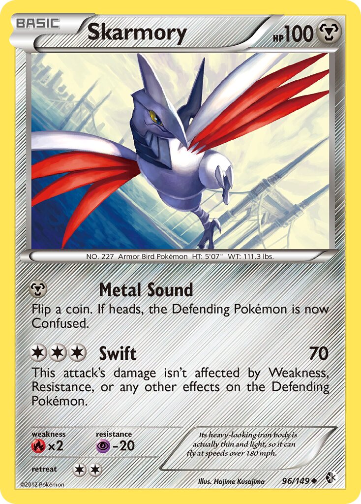 Skarmory 096/153 — Boundaries Crossed (English Pokémon TCG card)