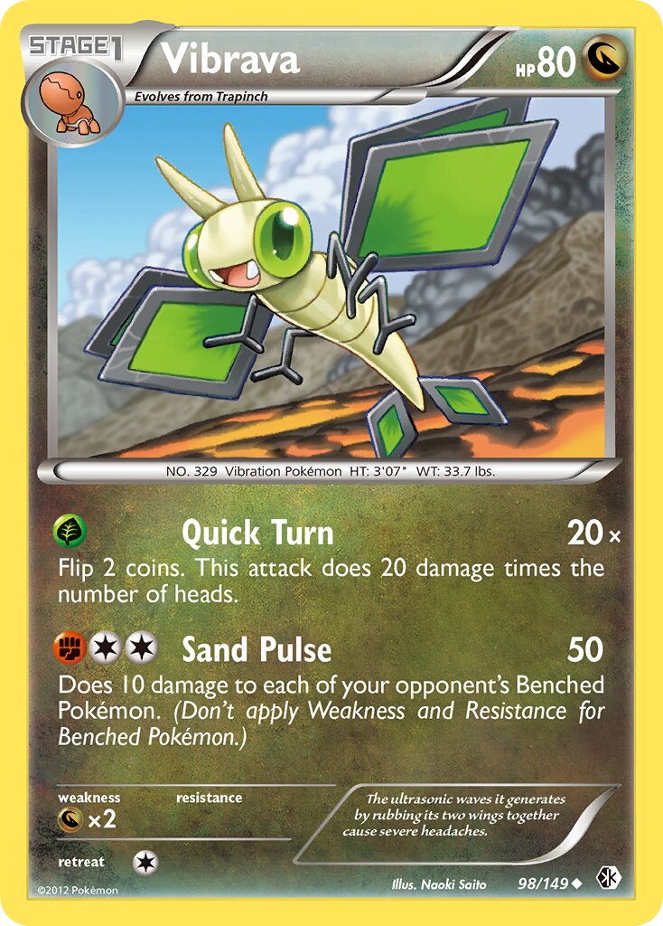 Vibrava 098/153 — Boundaries Crossed (English Pokémon TCG card)