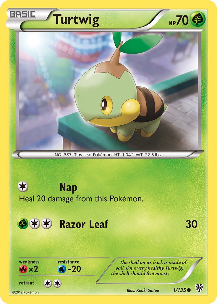 Turtwig 001/138 — Plasma Storm (English Pokémon TCG card)