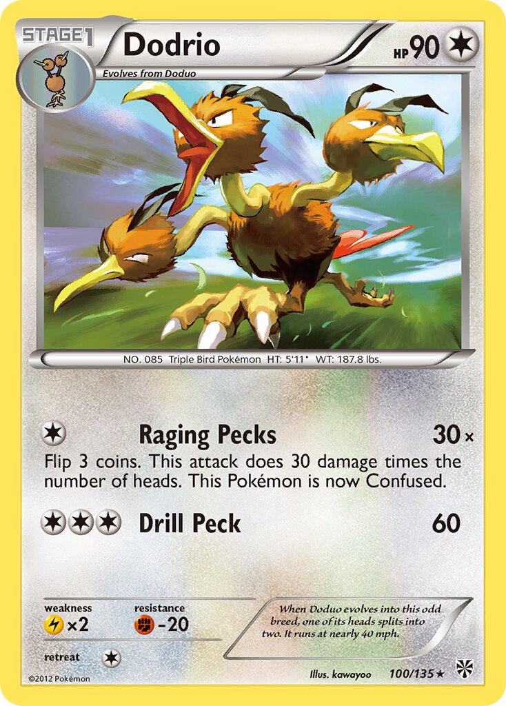 Dodrio 100/138 — Plasma Storm (English Pokémon TCG card)
