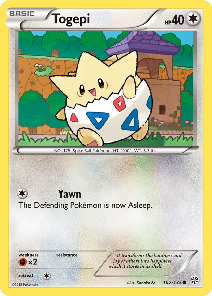 Togepi 102/138 — Plasma Storm (English Pokémon TCG card)