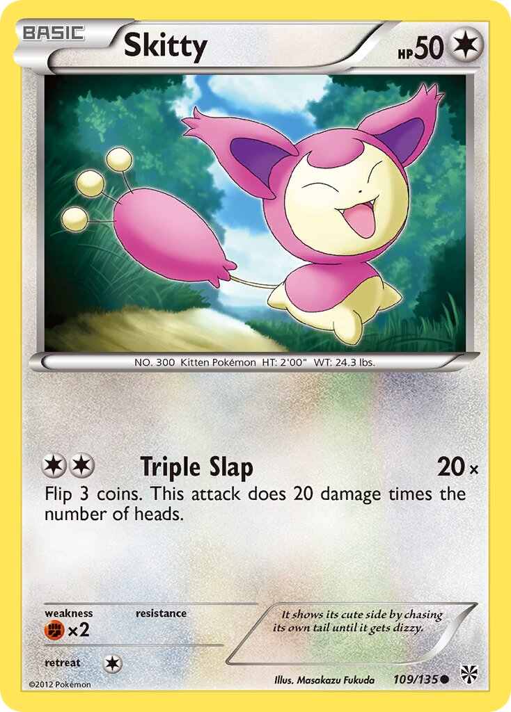 Skitty 109/138 — Plasma Storm (English Pokémon TCG card)