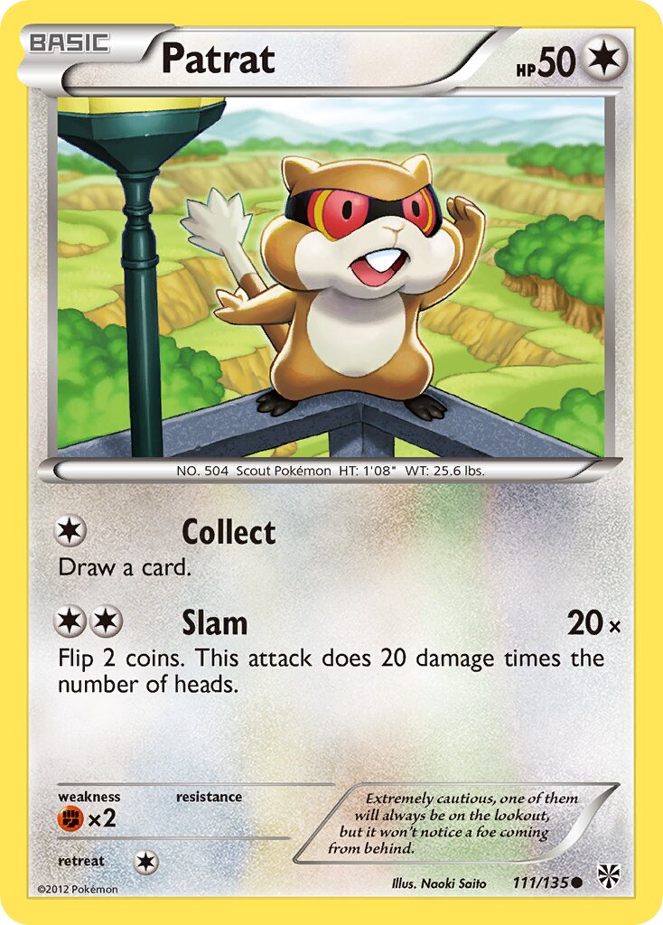 Patrat 111/138 — Plasma Storm (English Pokémon TCG card)