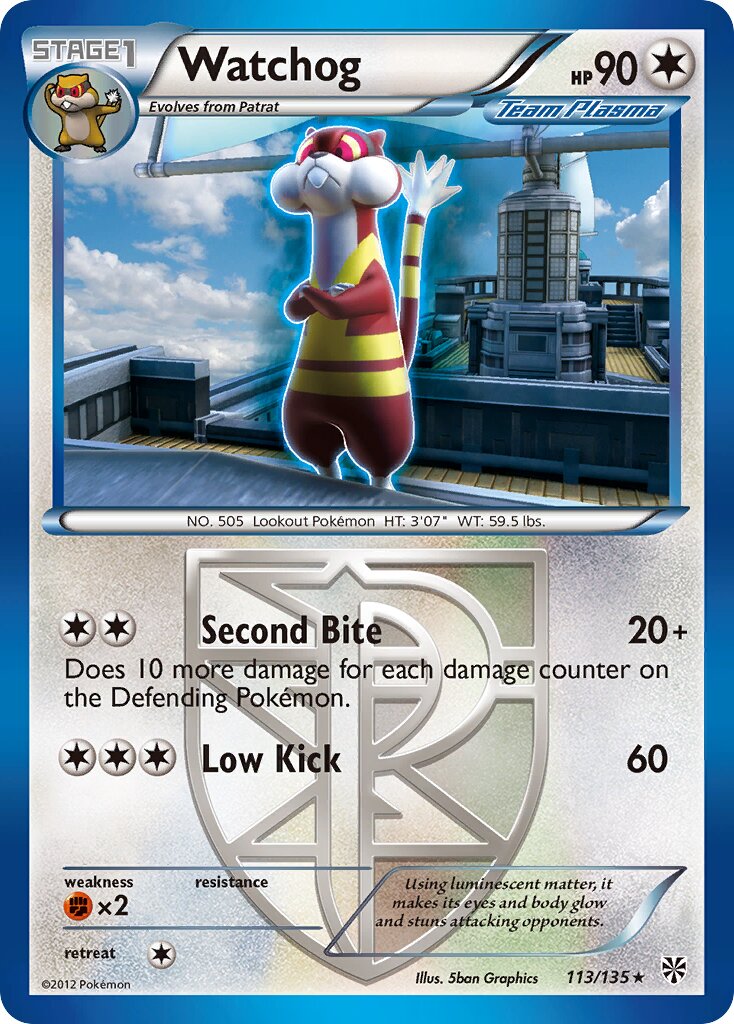 Watchog 113/138 — Plasma Storm (English Pokémon TCG card)