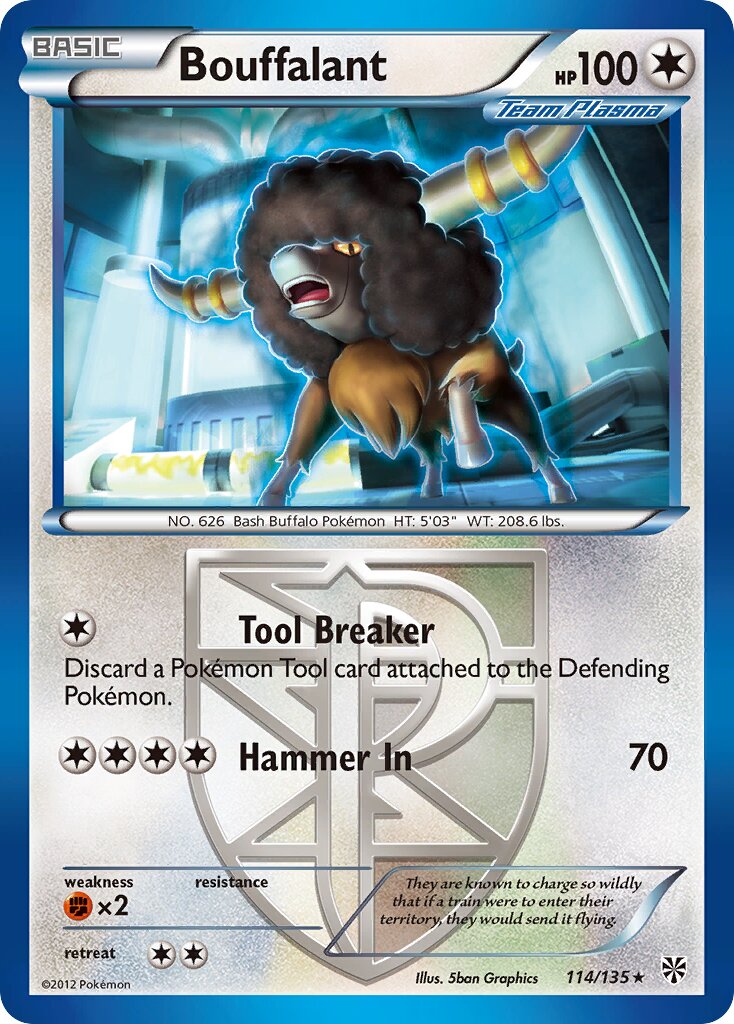 Bouffalant 114/138 — Plasma Storm (English Pokémon TCG card)