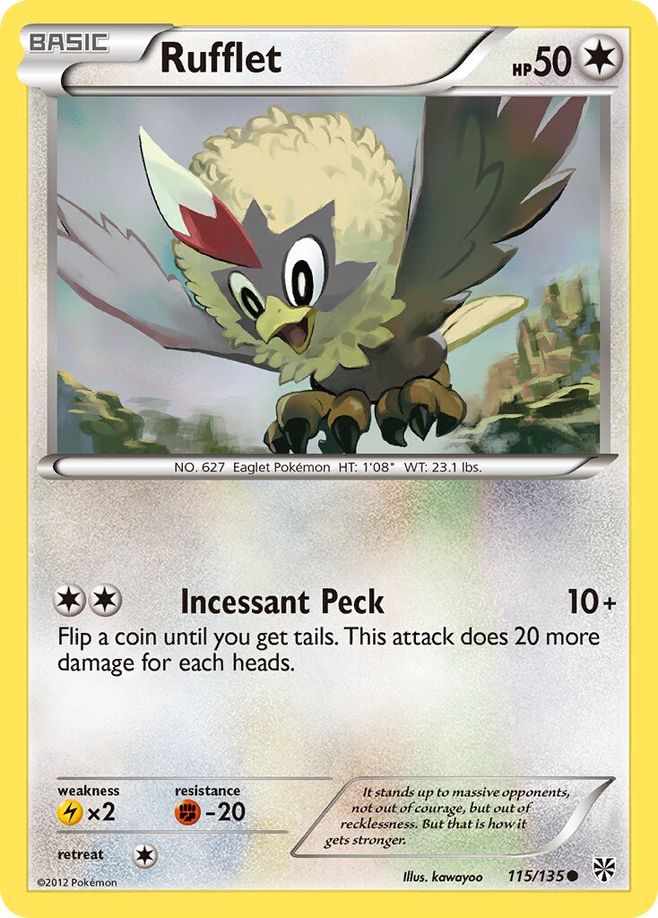 Rufflet 115/138 — Plasma Storm (English Pokémon TCG card)