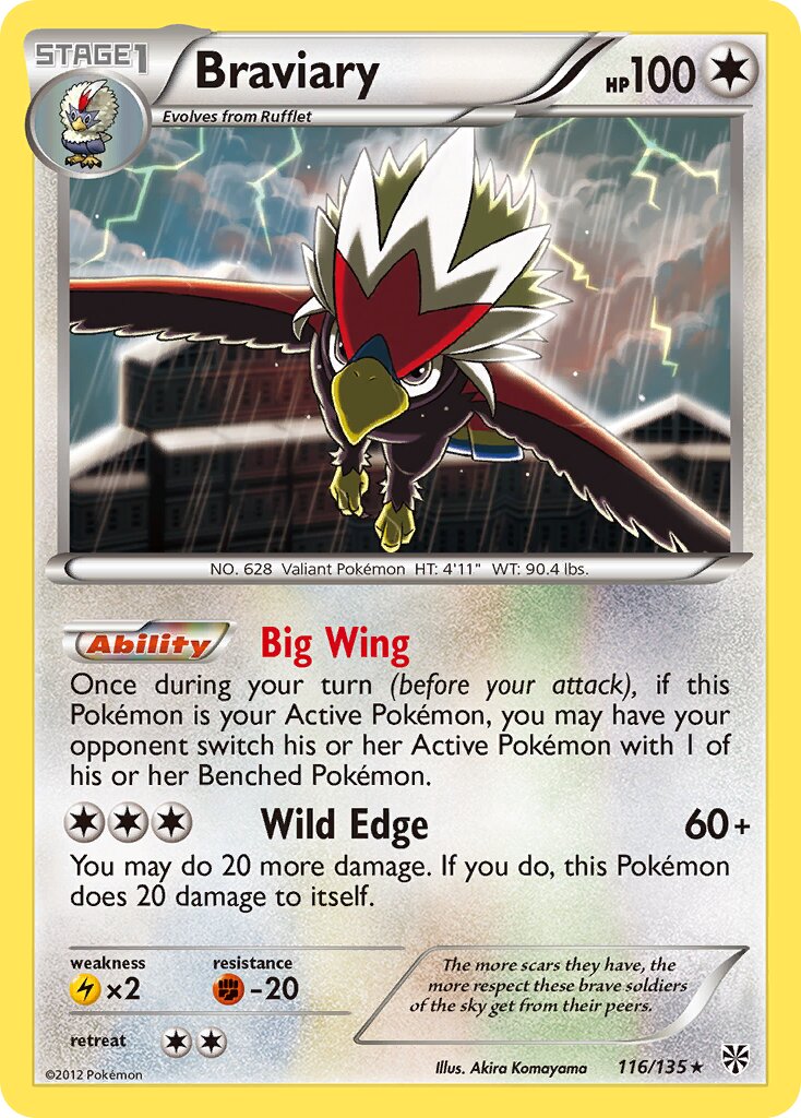 Braviary 116/138 — Plasma Storm (English Pokémon TCG card)