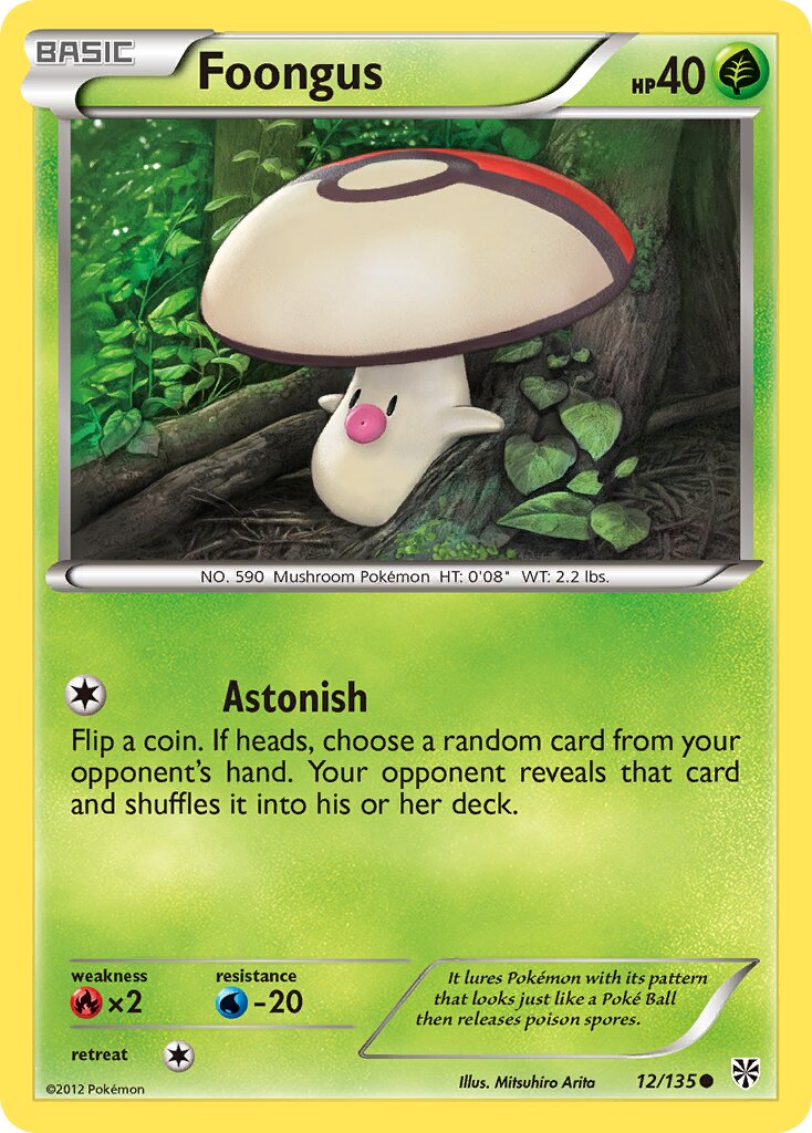 Foongus 012/138 — Plasma Storm (English Pokémon TCG card)