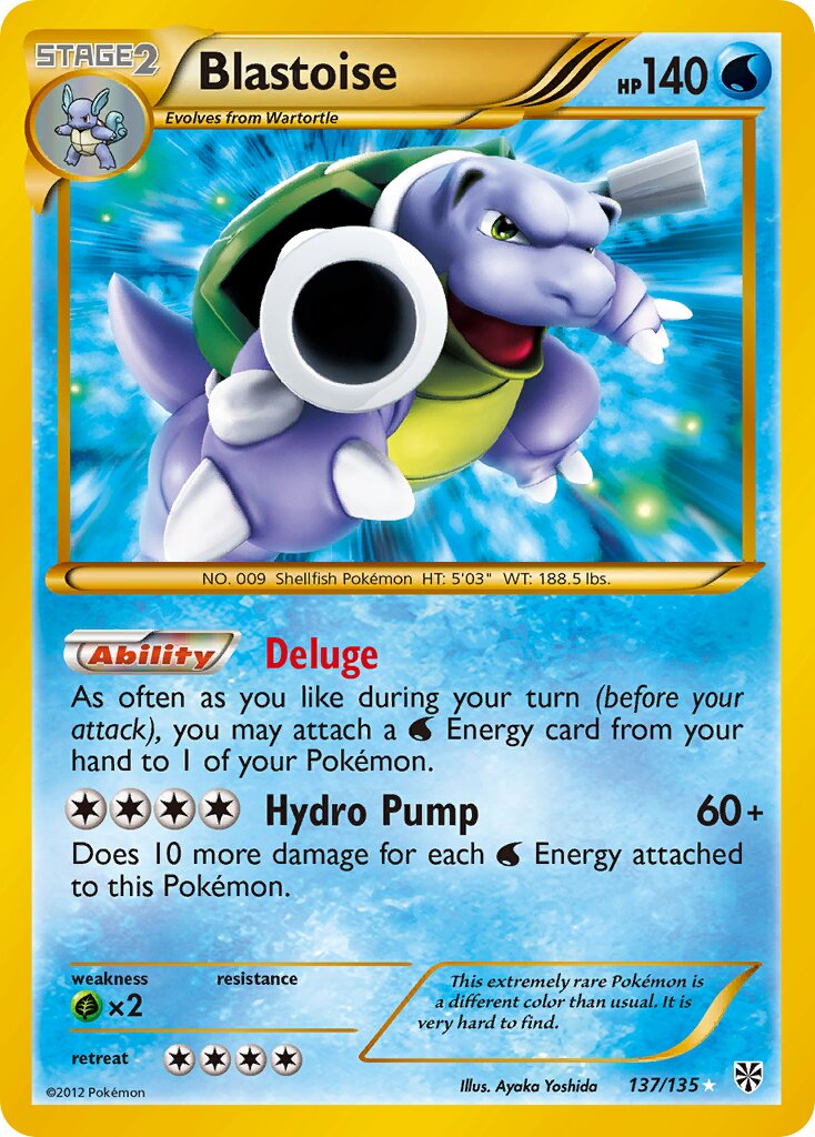 Blastoise 137/138 — Plasma Storm (English Pokémon TCG card)