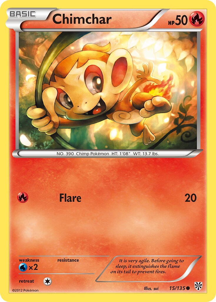 Chimchar 015/138 — Plasma Storm (English Pokémon TCG card)
