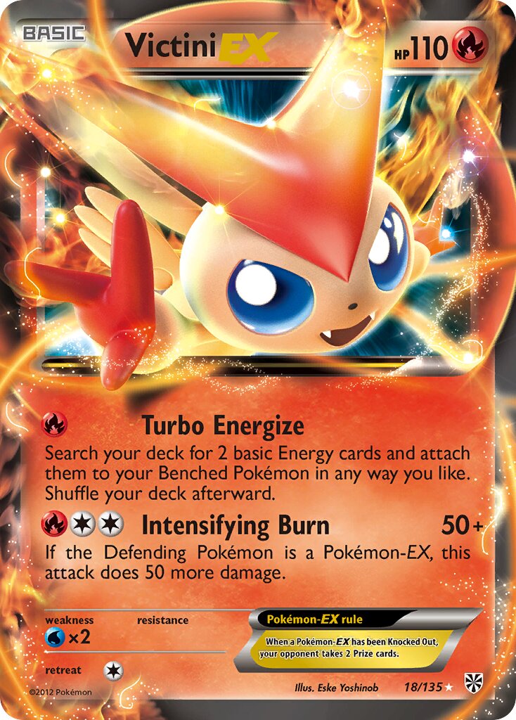 Victini-EX 018/138 — Plasma Storm (English Pokémon TCG card)