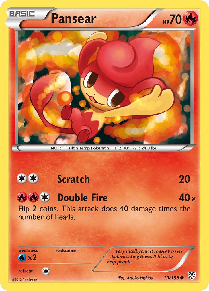 Pansear 019/138 — Plasma Storm (English Pokémon TCG card)