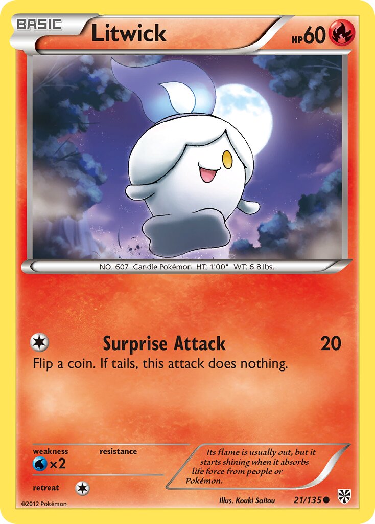 Litwick 021/138 — Plasma Storm (English Pokémon TCG card)