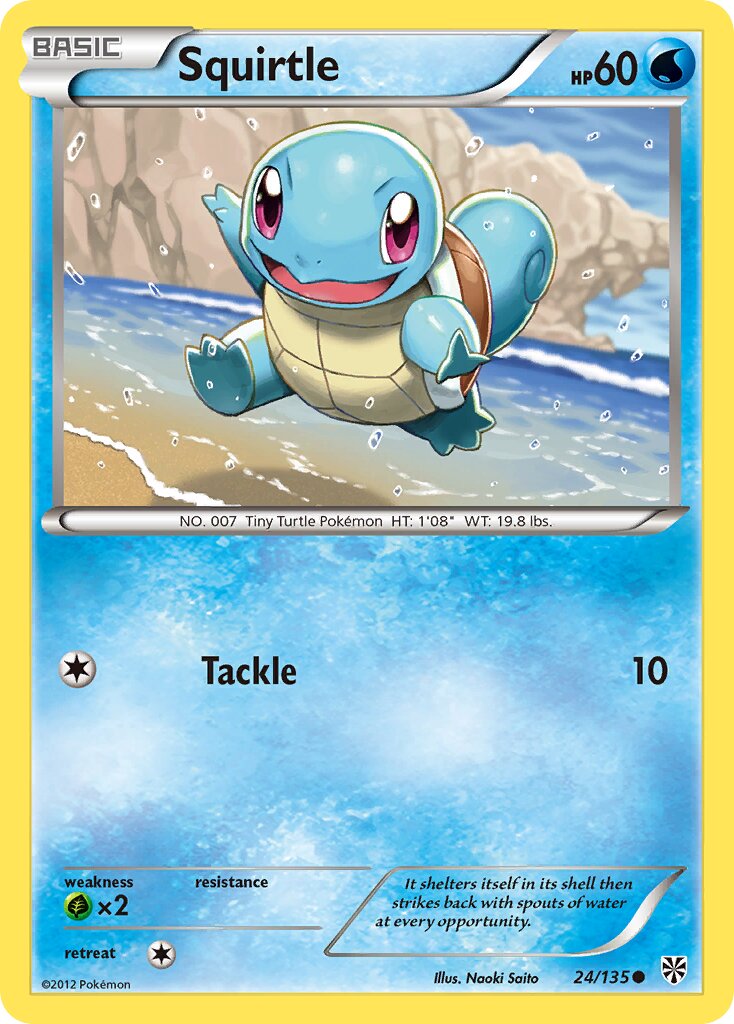 Squirtle 024/138 — Plasma Storm (English Pokémon TCG card)