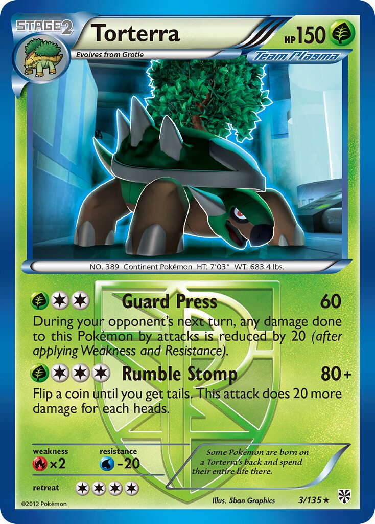 Torterra 003/138 — Plasma Storm (English Pokémon TCG card)