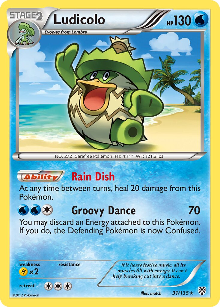 Ludicolo 031/138 — Plasma Storm (English Pokémon TCG card)