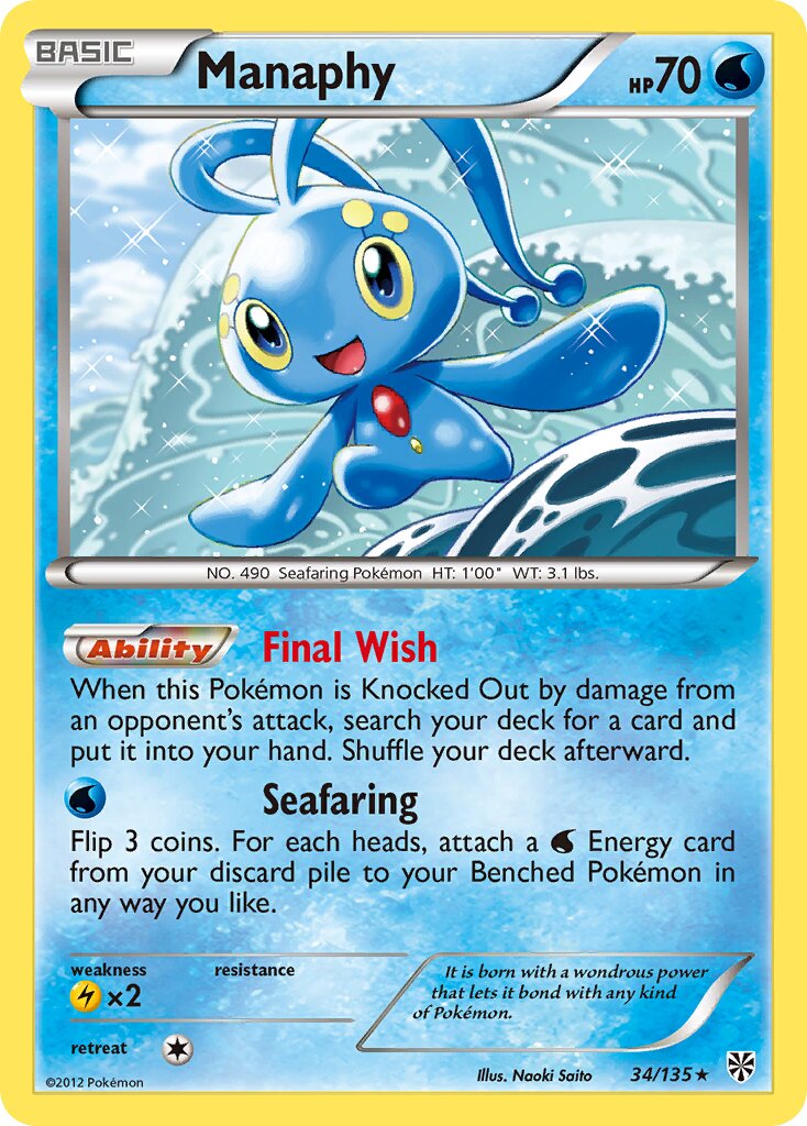 Manaphy 034/138 — Plasma Storm (English Pokémon TCG card)