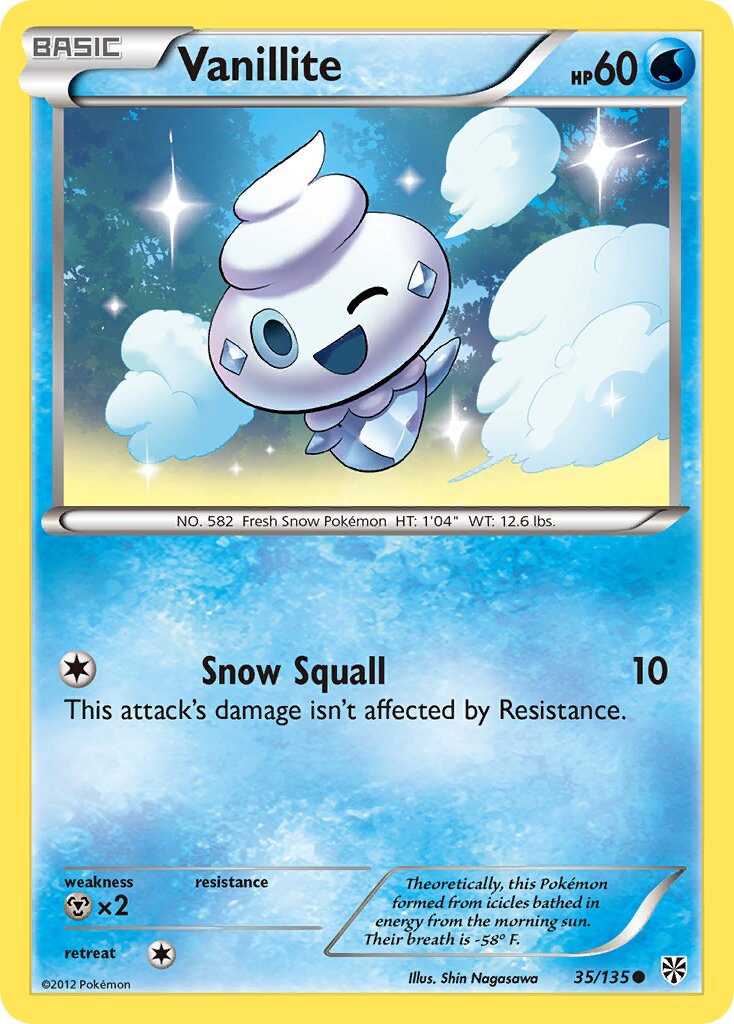 Vanillite 035/138 — Plasma Storm (English Pokémon TCG card)