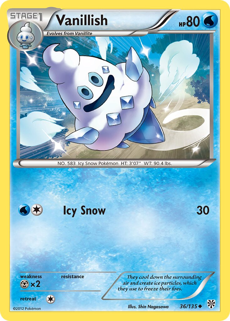 Vanillish 036/138 — Plasma Storm (English Pokémon TCG card)