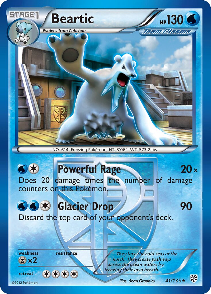 Beartic 041/138 — Plasma Storm (English Pokémon TCG card)