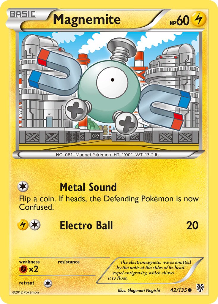 Magnemite 042/138 — Plasma Storm (English Pokémon TCG card)