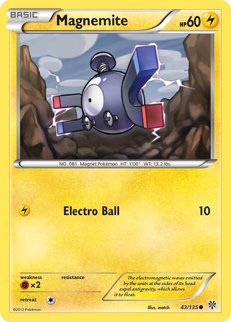 Magnemite 043/138 — Plasma Storm (English Pokémon TCG card)