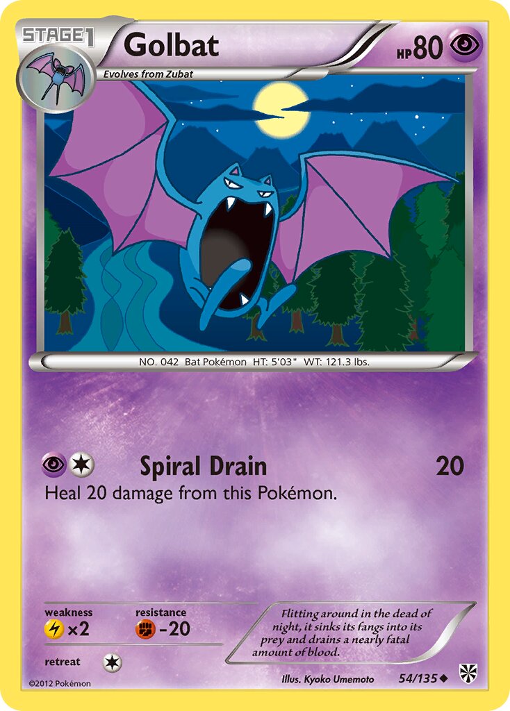 Golbat 054/138 — Plasma Storm (English Pokémon TCG card)