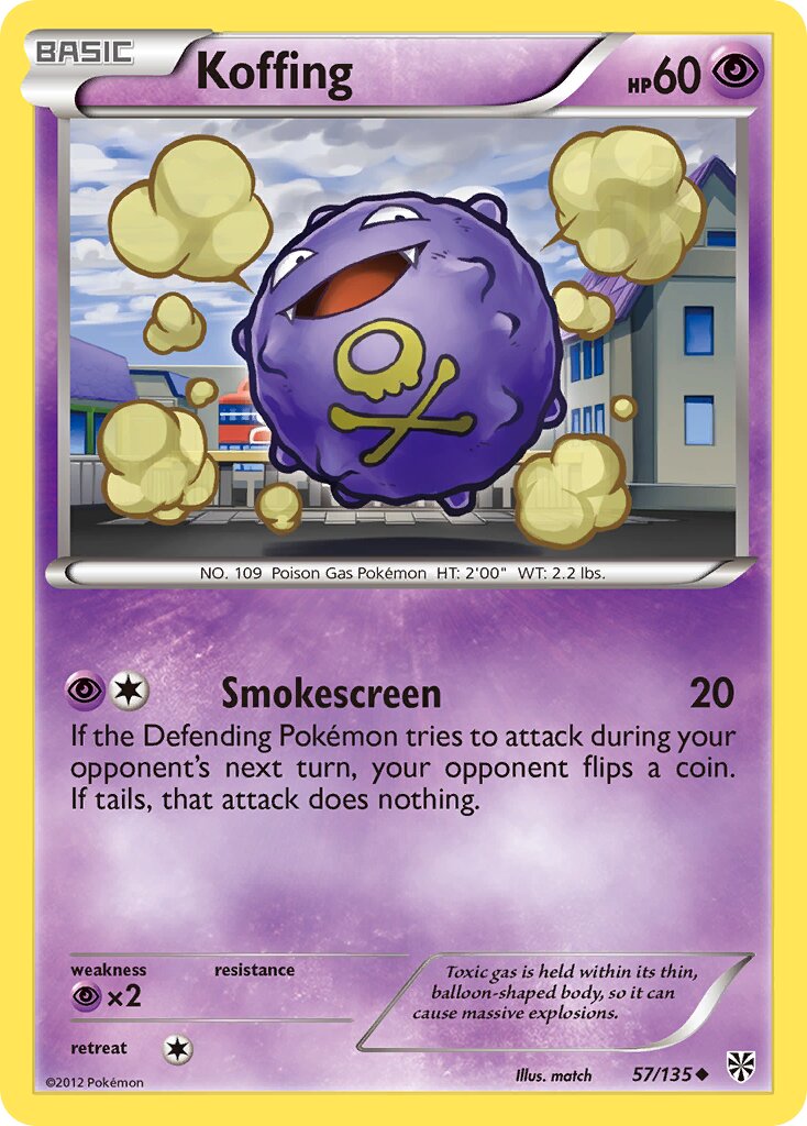 Koffing 057/138 — Plasma Storm (English Pokémon TCG card)
