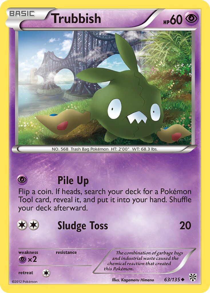 Trubbish 063/138 — Plasma Storm (English Pokémon TCG card)