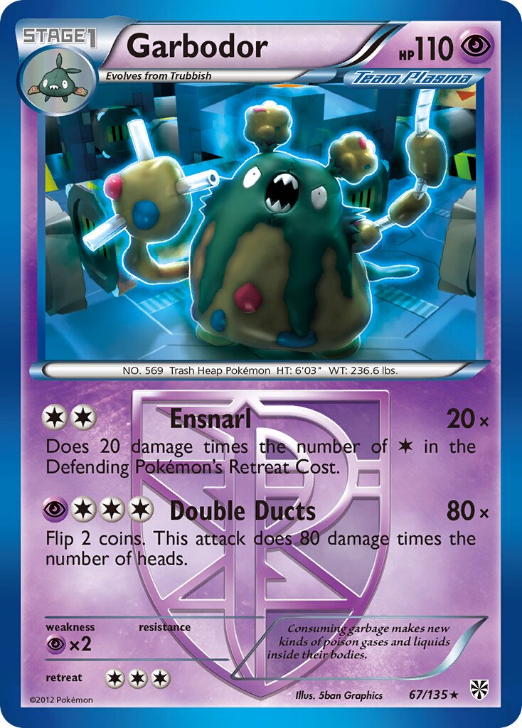 Garbodor 067/138 — Plasma Storm (English Pokémon TCG card)