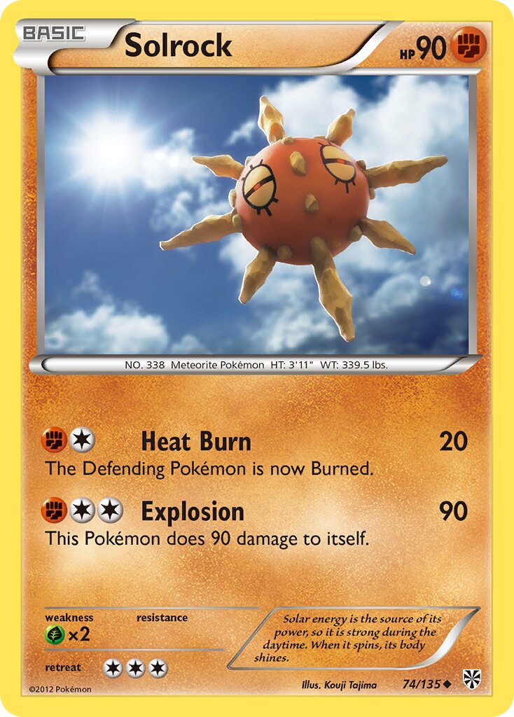 Solrock 074/138 — Plasma Storm (English Pokémon TCG card)